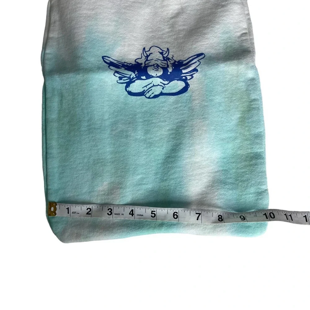 New Boys Lie Tie Dye Icee Drawstring Backpack in Green With Boys Lie Sticker